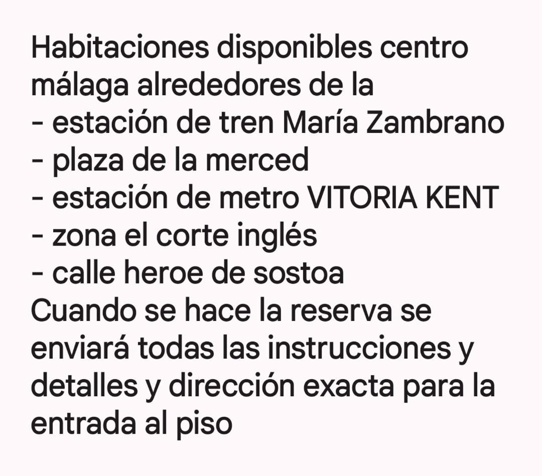 Habitaciones Privada Preciosa Grande Centro Malaga Tambien Cerca De La Playa Wi-Fi Екстериор снимка